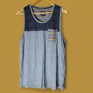 Kolby Black Blue and Gray Tank Top